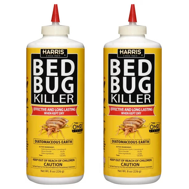 Harris Bed Bug Killer with Diatomaceous Earth 8oz. 2 Pack