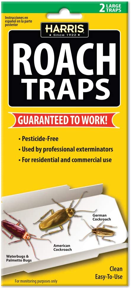 Harris Roach Traps, Irresistible Lure, Large - 2 traps