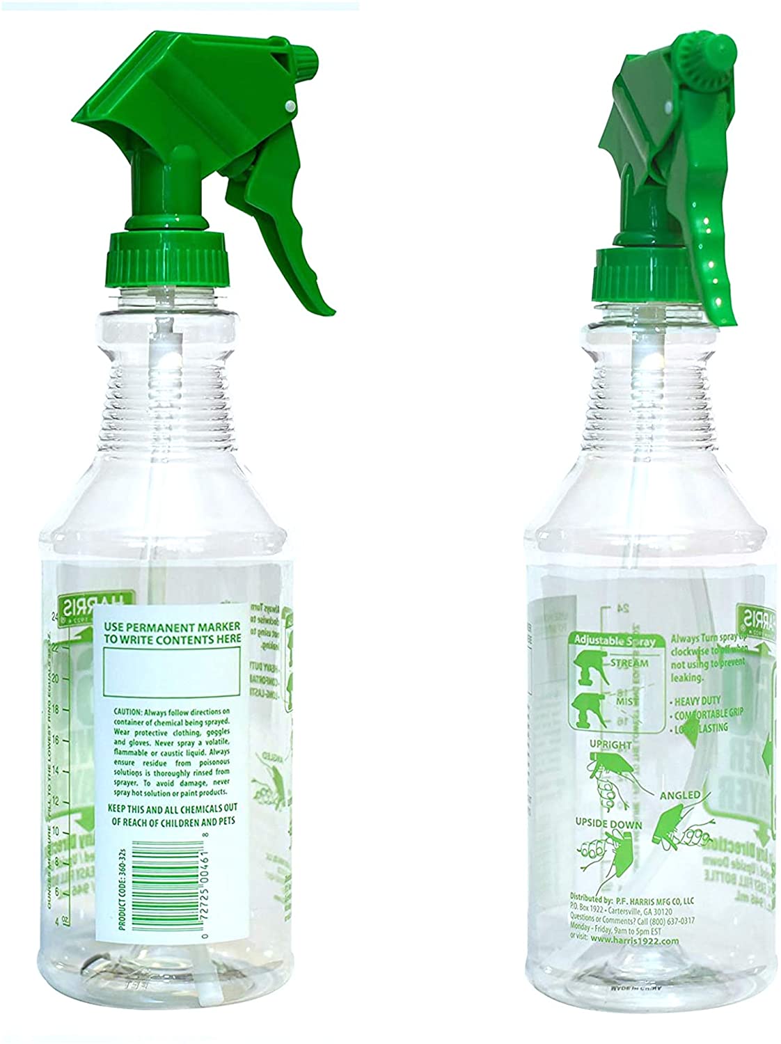 Harris Chemically Resistant Spray Bottles, 32 fl. oz. (3-Pack) - PF Harris
