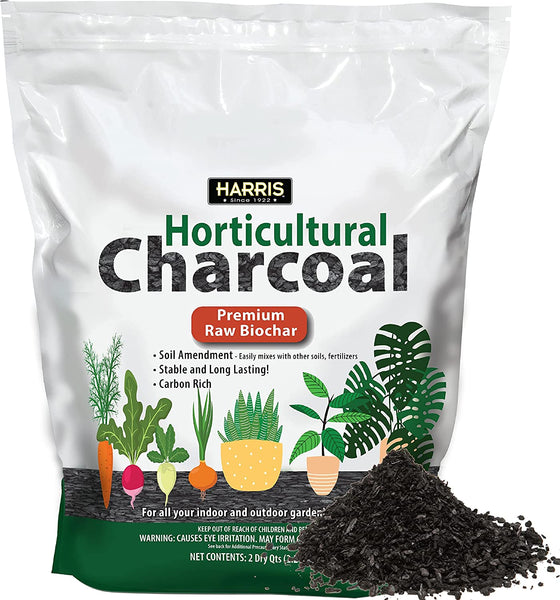Harris Horticultural Charcoal, Premium Biochar Soil Amendment for Plants and Terrariums, 2qt