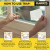 HARRIS Indoor Window Fly Strip, 12 Pack Sticky Traps Kills Flies