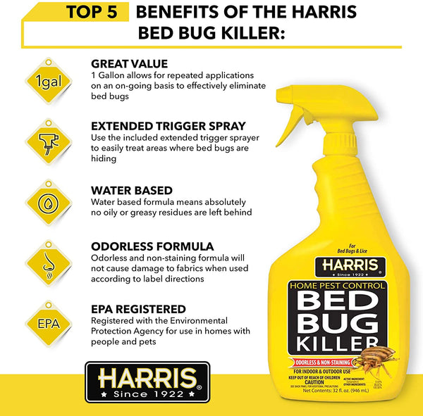 Harris Home Pest Control Bed Bug Killer (32 fl.oz) - PF Harris