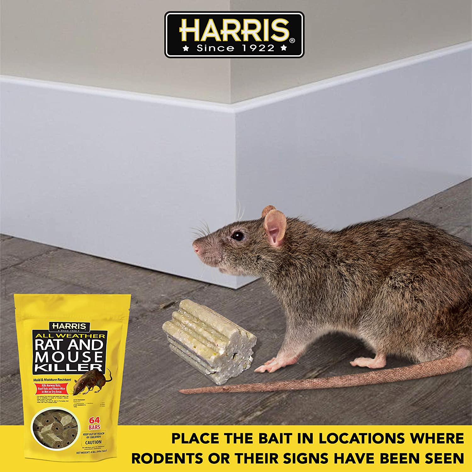 Dry-Up Rat & Mouse Killer, 4oz Mini Bait Bags (16-Pack) - PF Harris