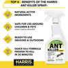 HARRIS New Ant Spray, Plant Oil Based Quick Ant Killer Formula for Indoor and Outdoor Use, 20oz