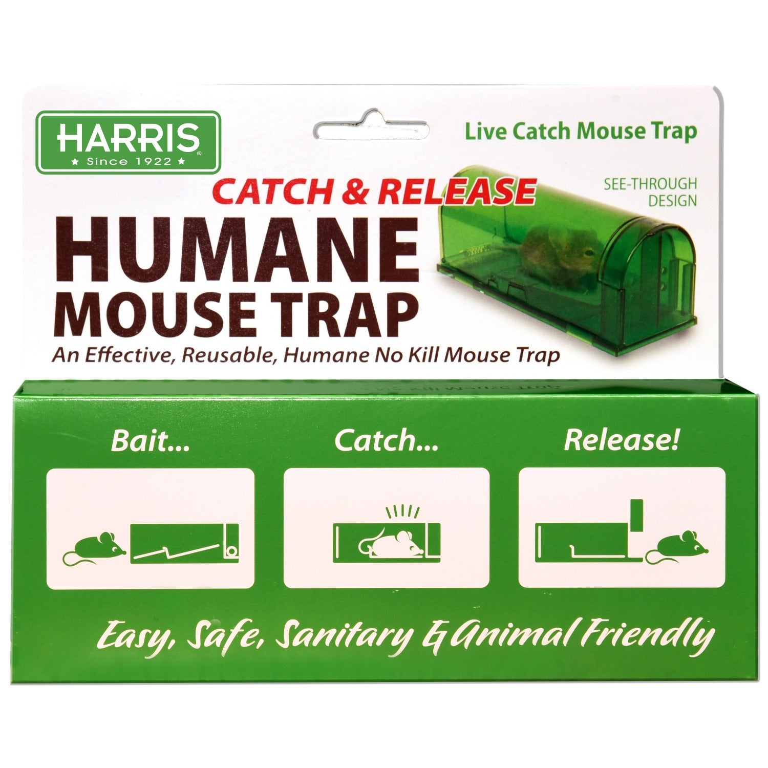 Humane Catch and Release Indoor Outdoor Mouse Traps Pack of 2 Easy Set  Durable Traps Safe for Children Pets and Humans Instantly Remove Unwanted  Vermin from Your Home 